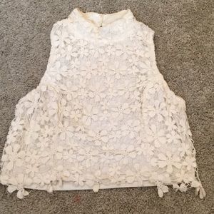White Floral halter top